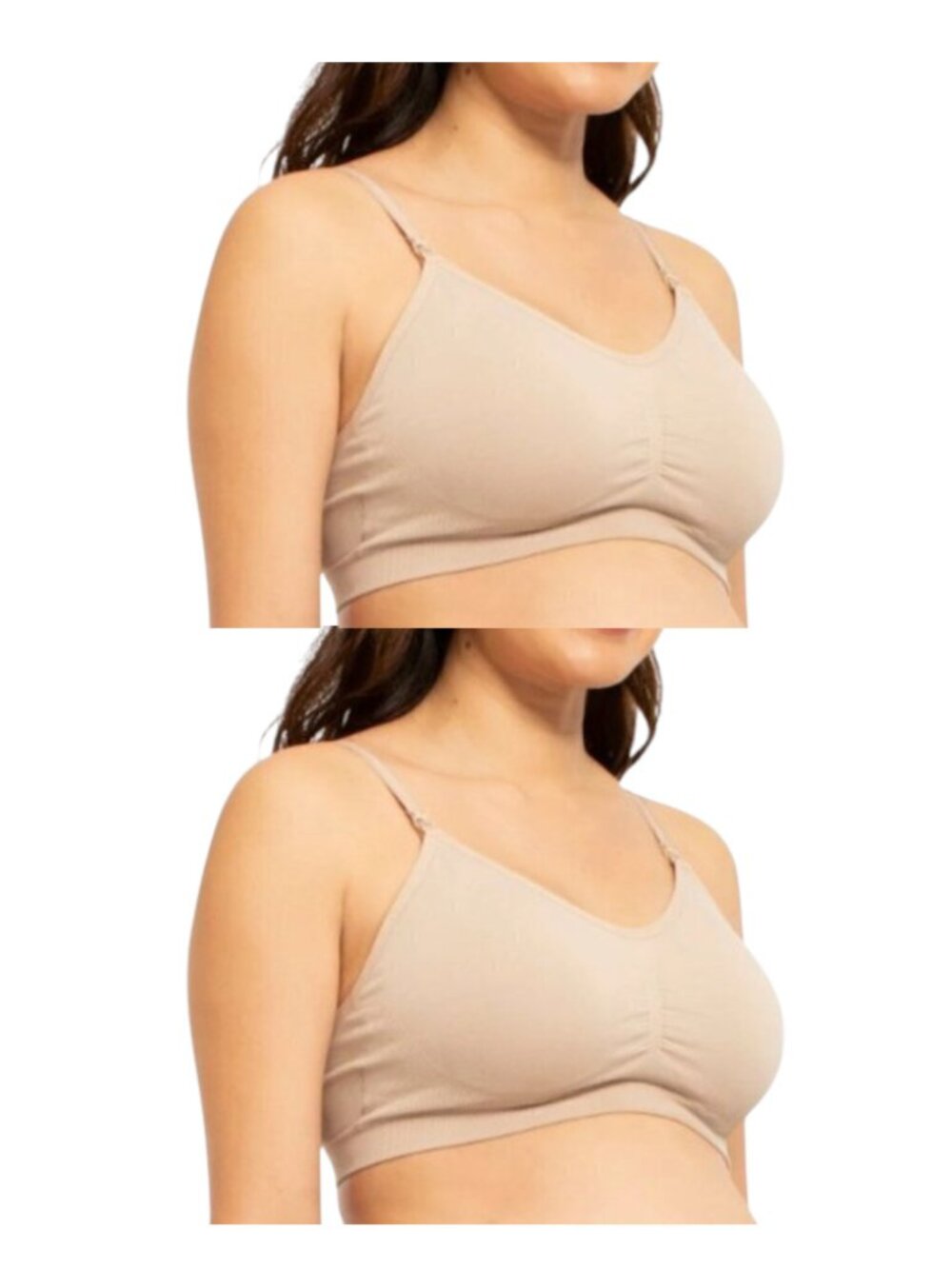 2 Destination Maternity Nursing Bralette in Taupe SZ XXXL